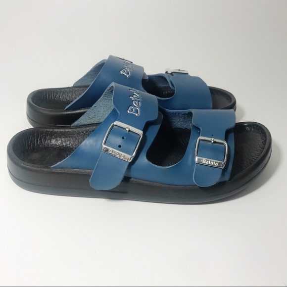 teal rubber birkenstocks